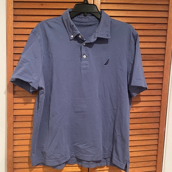 Nautica Men’s Blue Collared Business Casual Workwear Golf Polo Sz L - Picture 1 of 6